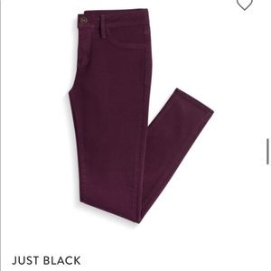 Just Black - Addison Skinny Jean in Maroon - 27P